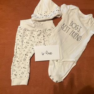 Rae Dunn 6-9 outfit nwot